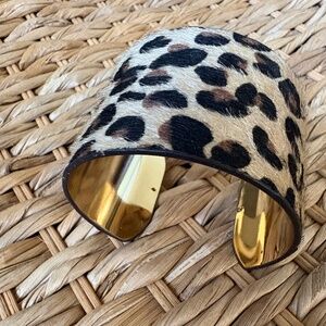 Cheetah print cuff bracelet
